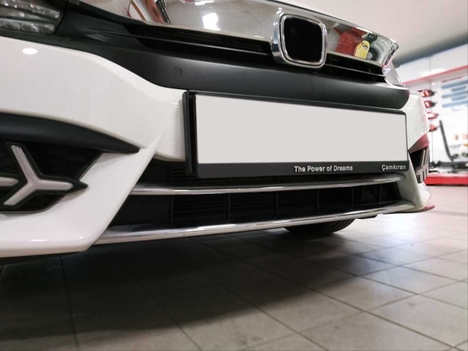 HONDA CIVIC FC5 2016-2019 IÇIN UYUMLU ÖN TAMPON ALT NIKELAJI 2 PARÇA